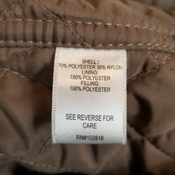 Garnet Hill Quilted Tan Jacket - Picture 8 of 9